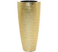 VIVANNO Pot de Fleurs City Gold Brillant - Fibre de Verre Rond 100x47