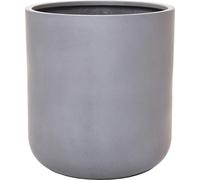 VIVANNO Pot de fleurs en fibre de verre CHICO Rond, Gris Design Béton - 45x45x50 cm