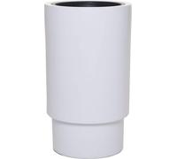 VIVANNO Pot de fleurs en fibre de verre ESCADA Rond, blanc mat - 35x60 cm