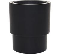 VIVANNO Pot de fleurs en fibre de verre ESCADA Rond, noir mat - 35x40 cm