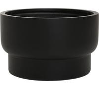VIVANNO Pot de fleurs en fibre de verre LIVELLO Rond, noir mat - 47x47x28 cm