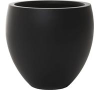 VIVANNO Pot de fleurs en fibre de verre PLUTO Rond, Anthracite mat - 33x30 cm