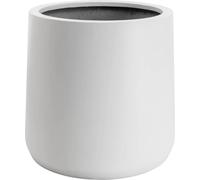 VIVANNO Pot de fleurs en fibre de verre VEKRA Rond, blanc mat - 43x40 cm