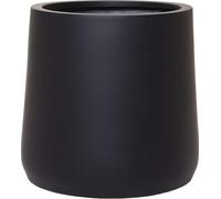 VIVANNO Pot de fleurs en fibre de verre VEKRA Rond, noir mat - 55x50 cm