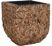 VIVANNO Pot de fleurs jacinthe d'eau WILD cube, naturel tressé - 45x45x50 cm