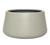 VIVANNO Pot de Fleurs Pot de Fleurs en Fibre de Verre Gordo 21x32 cm résistant au Gel - Pot de Fleurs Ventre Rond Crème Grand Extérieur, Intérieur