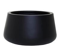 VIVANNO Pot de Fleurs Pot de Fleurs en Fibre de Verre Gordo 29x45 cm Ingélif - Pot de Fleurs Ventriloque Rond Noir Mat Grand Extérieur, Intérieur