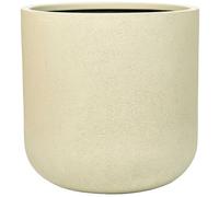 VIVANNO Pot de Fleurs Pot de Plantation Fibre de Verre 40 x 40 cm Crème Vésuve - Robuste pour l'intérieur et l'extérieur, léger, Design Moderne
