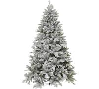 VIVANNO Sapin de Noël polyéthylène NORDMANN Rond, Blanc - 142x210 cm