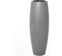 VIVANNO Vase de sol en fibre de verre MAGNUM Rond, Gris Design Béton - 30x80 cm