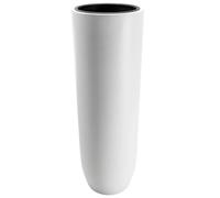 VIVANNO Vase de Sol SOLERIO en Fibre de Verre Blanc Mat 100x33 cm, résistant au Gel et aux intempéries, pour l'intérieur et l'extérieur, Jardin terrasse Balcon