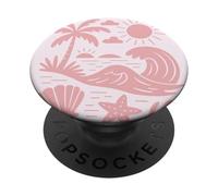 Vivant Preuve d'un Dieu Aimant Plage Vague océan chrétien PopSockets PopGrip Adhésif