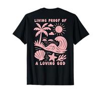 Vivant Preuve d'un Dieu Aimant Plage Vague océan chrétien T-Shirt