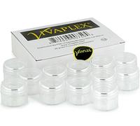 Vivaplex, Lot de 12 pots en plastique transparent de 28,3 g, avec couvercles.
