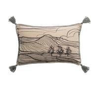 Vivaraise Coussin brodé Dusko thym 30 x 50 cm