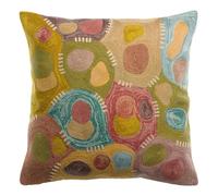 Vivaraise Nestor Coussin brodé minéral - 45 x 45 cm