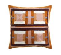 Vivaraise Coussin brodé Taho cuivre 45 x 45 cm