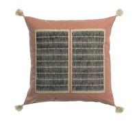 Vivaraise Coussin brodé Yaël Bois de Rose 45 x 45 cm