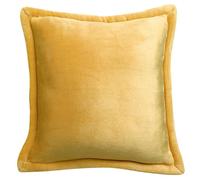 VIVARAISE-Coussin décoratif coloris curry en polyester Tender Vivaraise - 50 x 50 cm