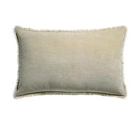 Vivaraise - Coussin Fara avec garnissage Moelleux - Taie d'oreiller Lavable - Housse Amovible 100% Velours de Coton - Finition à Franges