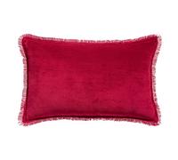 Vivaraise - Coussin Fara avec garnissage Moelleux - Taie d'oreiller Lavable - Housse Amovible 100% Velours de Coton - Finition à Franges