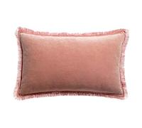 Vivaraise - Coussin Fara avec garnissage Moelleux - Taie d'oreiller Lavable - Housse Amovible 100% Velours de Coton - Finition à Franges