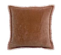 Vivaraise - Coussin Fara avec garnissage Moelleux - Taie d'oreiller Lavable - Housse Amovible 100% Velours de Coton - Finition à Franges