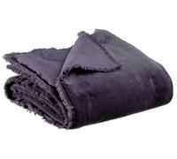 Vivaraise Couverture Fara violet prune - 135 x 200 cm