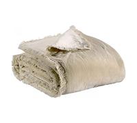 Vivaraise - Édredon Fara - 85x200 cm - 100% velours de coton - Couverture d'appoint, couvre-lit, couette légère - Garnissage moelleux - Couette réversible - Finition à franges