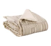 VIVARAISE Edredon imprimé Tina naturel - 85 x 200 cm