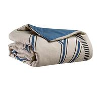 Vivaraise - Édredon Zeff Johan - 80x180 cm - Couverture d'appoint en Lin et Coton - Garnissage Moelleux - Couvre-lit, Couette légère réversible