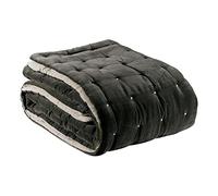 Vivaraise - Jeté de canapé - Couverture canapé - Couvre-lit pour canapé - Couvre-canapé - Drap canapé - 240 x 260 - Housse 100% Coton Garnissage 100% Polyester - Tonnerre Gris