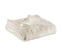 Vivaraise - Jeté de lit et de canapé Tana - Couverture d'appoint, Couette légère réversible - 100% Coton lavé Stonewashed - Tissage nid d'abeille
