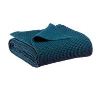 Vivaraise ~ Jeté de lit recyclé Maïa en Coton recyclé/Stonewash Coloris Indigo 180x260