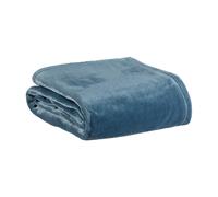 VIVARAISE Jeté de lit recyclé Théo bleu - 130 x 160 cm