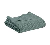 Vivaraise ~ Jeté de lit Stonewashed Maïa en Coton Coloris Vert de Gris 280x260
