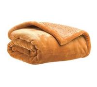 Vivaraise Plaid Michka en polyester bronze 180 x 220 cm