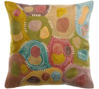 Vivaraise Nestor Coussin brodé minéral - 45 x 45 cm