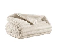 Plaid En Polyester Neige 130 X 160 Blanc