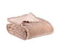 Plaid uni Fara Pink Rose 135 x 200 cm