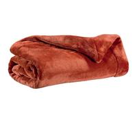 VIVARAISE-Plaid microfibre coloris caramel en polyester Tender Vivaraise - 150 x 200 cm