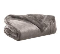 VIVARAISE-Plaid microfibre coloris gris en polyester Tender Vivaraise - 150 x 200 cm