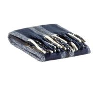 VIVARAISE Plaid rayé recyclé Isabel bleu marine - 130 x 160 cm