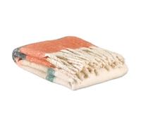 Vivaraise Plaid Isabel – rayé recyclé – châtaigne – 130 x 160 cm