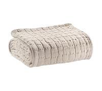 Vivaraise - Plaid Swami - 130x200 cm - Couverture d'appoint Chaude, jeté de canapé Doux - 100% Coton lavé Stonewash