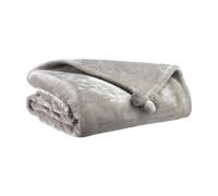 Plaids, jetés Vivaraise TENDER POMPONS Gris 130x170 cm