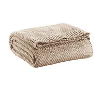 Vivaraise Plaid tricot recyclé Danilo naturel - 130 x 160 cm