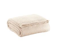 Vivaraise Plaid tricot recyclé Danilo ivoire - 130 x 160 cm