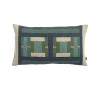 Vivaraise Taho Coussin imprimé vert de gris - 30 x 50 cm