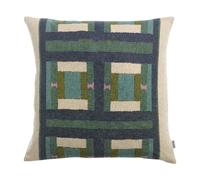 Vivaraise Taho Coussin imprimé vert de gris - 45 x 45 cm